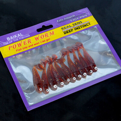 

Saidsome 10pc Soft lure fish Fishing lure 3D Soft Tiddler Bait Swimbaits Plastic lure fishing bait fishing lure