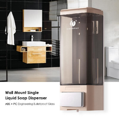 

CHUANGDIAN Manual Single Bottle Wall Mount Soap Dispenser 500ml Liquid Hand Cleanser Washroom Lotion Dispenser for Hospital Home H