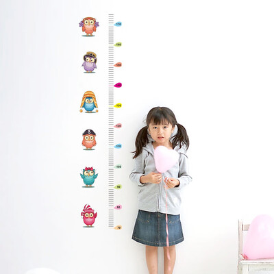 

Gobestart Owl Kids Height Chart Wall Sticker Home Decor Cartoon Animal Height Ruler