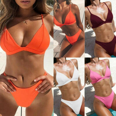 

Womens Padded Push-up Bra Bikini Set Swimsuit Swimwear Beachwear Bathing Suit