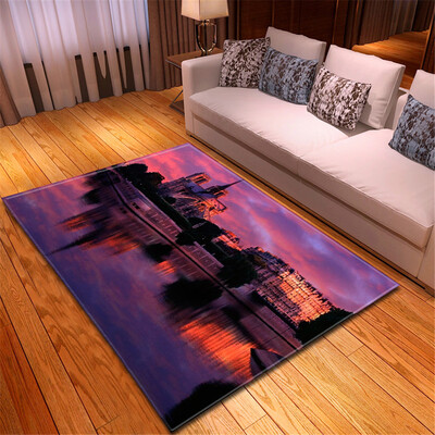 

Toponeto Creative Notre Dame Photo Commemorative Day Comfortable Carpet Home Decor