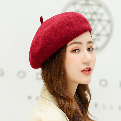 

Autumn&Winter are simple Beibei hat Chao Korean version Baitao Wool Beret lady retro mixed color leisure painter hat