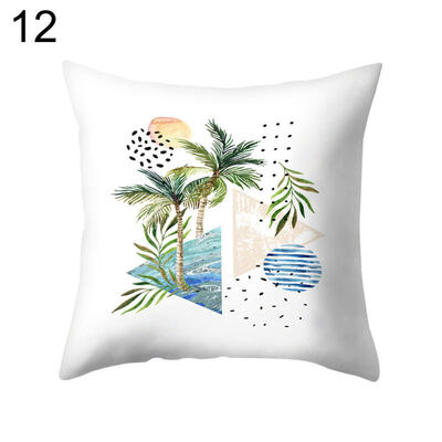 

Coconut Tree Wide Leaf Throw Pillow Protector Case Cushion Cover Bedding Article
