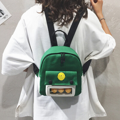 

Ins wind bag female Korean version of high school students pack cute canvas backpack 2019 new wild girl backpack