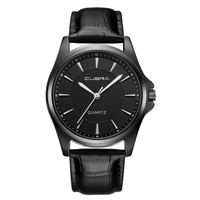 

Gobestart Fashion Mens Leather Military Casual Analog Quartz Wrist Watch Business Watches