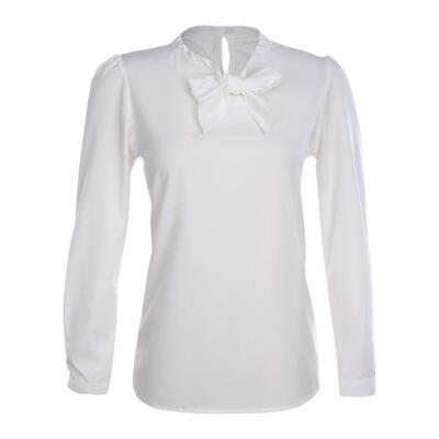 

Spring Chiffon Fashion Sexy Blouse Women OL Temperament Long Sleeve Tops