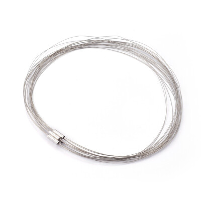 

Tiger Tail Wire Necklace Making Silver Color 130mm inner diameter 035mm thick