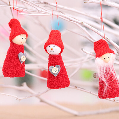

New Year Santa Claus Christmas Tree Dolls Hanging Decor Home Party Ornaments Set