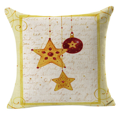 

Tailored Christmas Linen Square Throw Flax Pillow Case Decorative Cushion Pillow Cover A