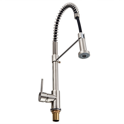 

Pull-down Sprayer Home Kitchen Sink Faucet Mixer Tap Brushed Nylon Water Pipe