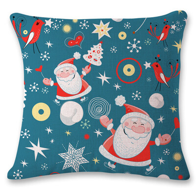 

Tailored Christmas Linen Square Throw Flax Pillow Decorative Cushion Pillow Cover A