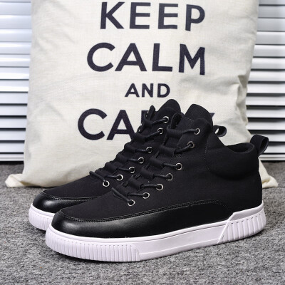 

Summer high-help canvas skate shoes Korean tide casual high-state autumn mens all-way shoes