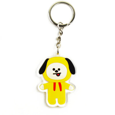 

CAR-TOBBY Kpop BTS Cartoon Acrylic Double-sided Printing Keychain Bag Pendant Keyring