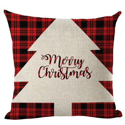 

Tailored Merry Christmas Pillow Cases Linen Sofa Cushion Cover Home Decor Pillow Core
