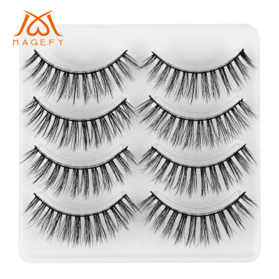 

〖Follure〗4Pair Luxury 3D False Lashes Fluffy Strip Eyelashes Long Natural Party