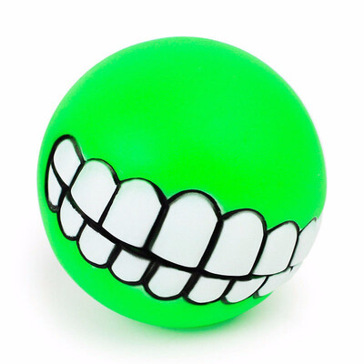 

Pet Dog Ball Teeth Silicon Toy Chew Squeaker Sound