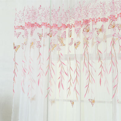 

Fashion 100cm x 270cm Butterfly Print Sheer Window Panel Curtains Room Dividerstyle For Living Room Bedroom Decoration
