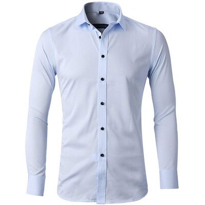 

Tailored Men Casual Summer Solid Button Long Sleeve Turn-down Collar T-Shirt Top Blouse