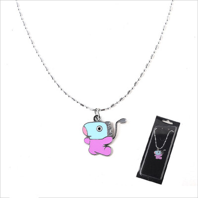 

KPOP BTS Bangtan Boys Cartoon Necklace Metal Alloy Jewelry Women Girl Student