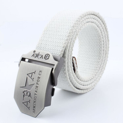 

Trend Canvas Men belt fashion Alloy Automatic buckle Men&Women belt casual sport Canvas weaving Men cowboy pants belt