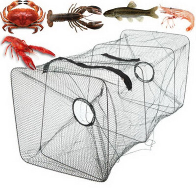 

Saidsome Fish Trap Net Fishing Gear Crab Prawn Shrimp Crayfish Lobster Crawdad Foldable fishing bait fishing lure