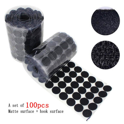 

100 Pcslot Self-adhesive Magic Dots The Hooks Nylon Sticker Self Adhesive Hook And Loop Velcro Fastener With Glue DIY Sewing