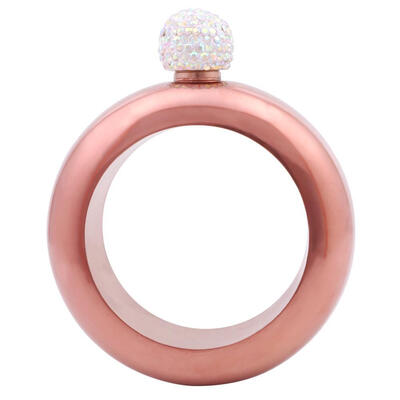 

35oz Portable Stainless Steel Bangle Hip Flask Rhinestone Wine Bottle Gift