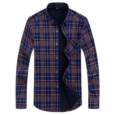 

Tailored Fashion Mens Casual Print Pliad Slim Long Sleeve Shirt Blouse Tops