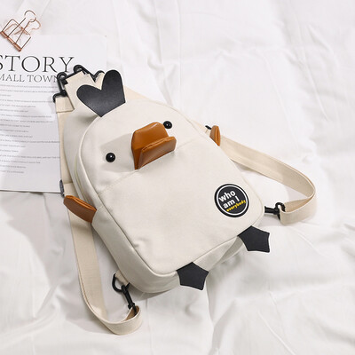 

Japanese small bag summer popular minimalist womens bag new 2019chic canvas chest bag broadband shoulder Messenger bag