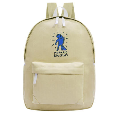 

Preppy Chic Gilrs Students Canvas Printing Backpack Casual School Bag