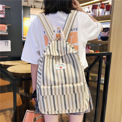 

Schoolbag female ins style Korean version of college students backpack high middle forest department ancient sense of literature a