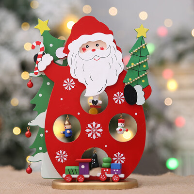 

Toponeto Christmas Colorful Wooden Pendant Door Decorations Hanging Party Decor Ornaments