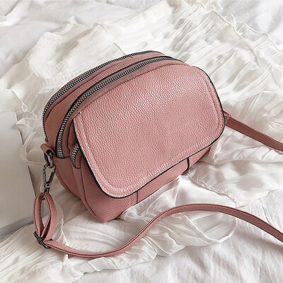 

Tailored Fashion Lady Solid Color Multi-Layer Versatile Shoulder Bag Messenger Bag