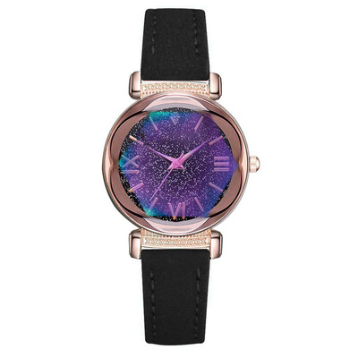 

Best Selling Women Watches Fashion Leather Strap Dial Ladies Quartz Wristwatch Romantic Starry Sky Clock Gift Zegarki Damskie