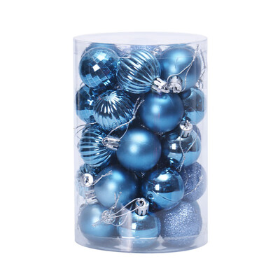 

34pcs 6cm Christmas Tree Decoration Ball Decoration Christmas Party Hanging Ball Assorted Set Christmas Tree Decoration Orname