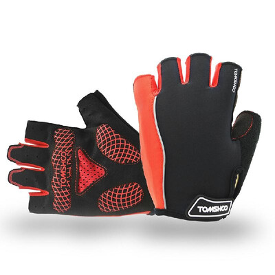 

TOMSHOO Cycling Gloves Mens Womens Outdoor Sports Mountain Bike Bicycle Half Finger Cycling Gloves Non-slip Gel Pad Breathable B
