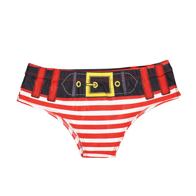 

Toponeto Christmas Womens Stripe Print Belt Panty Girls Underwear