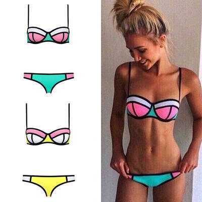 

Sexy Womens Bandage Swimsuit Push-up Padded Bra Bathing Suit Swimwear Bikini Set