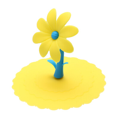 

Sunflower Dustproof Reusable Silicone Cup Lid DIY Insulation Cup Cover