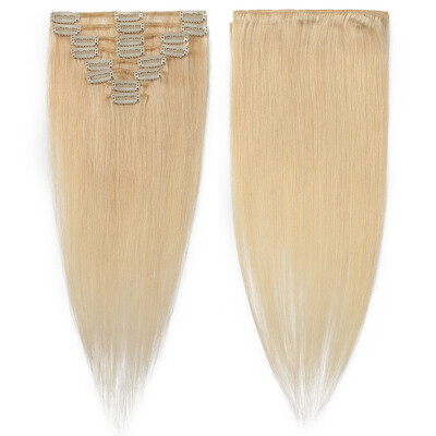 

100 Remy Hair Clip in Hair Extensions Human Hair Length 8 Pcs 18 Clips Full Straight Human Hair Extensions Soft Silky