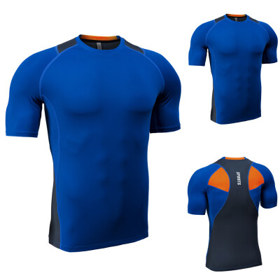 

Toponeto Mens New Elastic Fast-drying Tight Garment Training Air-permeable Short Sleeves