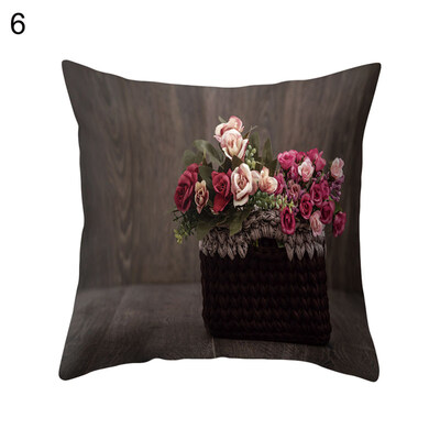 

Super Soft Flowers in Vase Cushion Cover Home Office Decorative Pillow Case