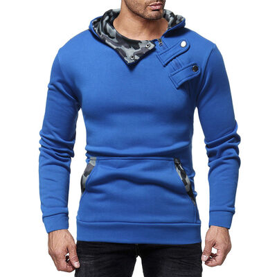 

Men Top T-Shirt Long Sleeve Slim Fit Hooded Sweatshirt Pullover Sweat Hoodies