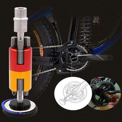 

SRWRN Aluminum Alloy Bicycle Invisible Repair Tool Set Multi Function Portable Kit Hexagon Screwdriver T25 Wrench for Chain Rivet