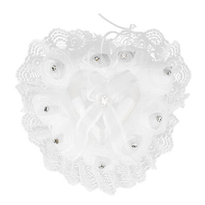 

Greensen Romantic White Wedding Ring Pillow Cushion Holder Wedding Party Supplies Decoration