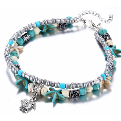 

Chic Beach Anklet Beads Turtle Starfish Anklet Body Jewelry