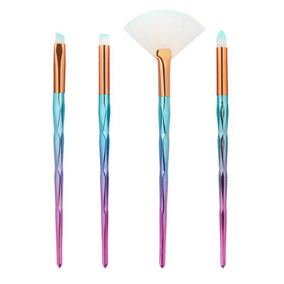 

4pcsSet Pro Diamond Plastic Handle Makeup Brush Face Eye Shadow Beauty Pen