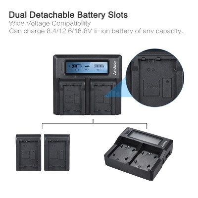 

Andoer NP-FZ100 Dual Channel LCD Camera Battery Charger for Sony A7III A9 A7RIII A7SIII with DC Car Charger