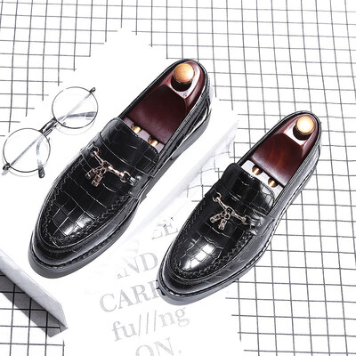 

European&American fashion snake pattern mens shoes set foot low cut shoes business fashion dress mens shoes a generation of H02-A