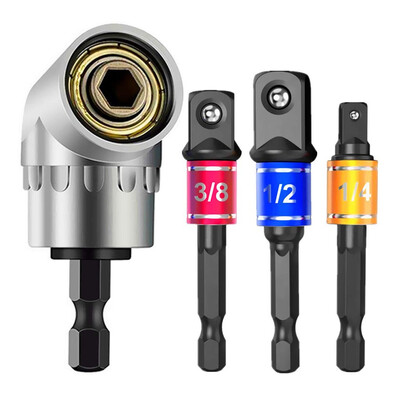

〖Follure〗Drill Nut Bit Set With 105° Right Angle Extension Screwdriver Drill Attachment